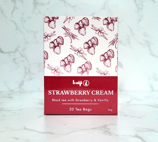 Strawberry Cream Tea | Strawberry and Vanilla Black Tea 20 teabags